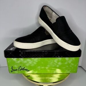 Sam Edelman Elton Slip-On Sneakers – Black Silk – Size 6.5 - EUC